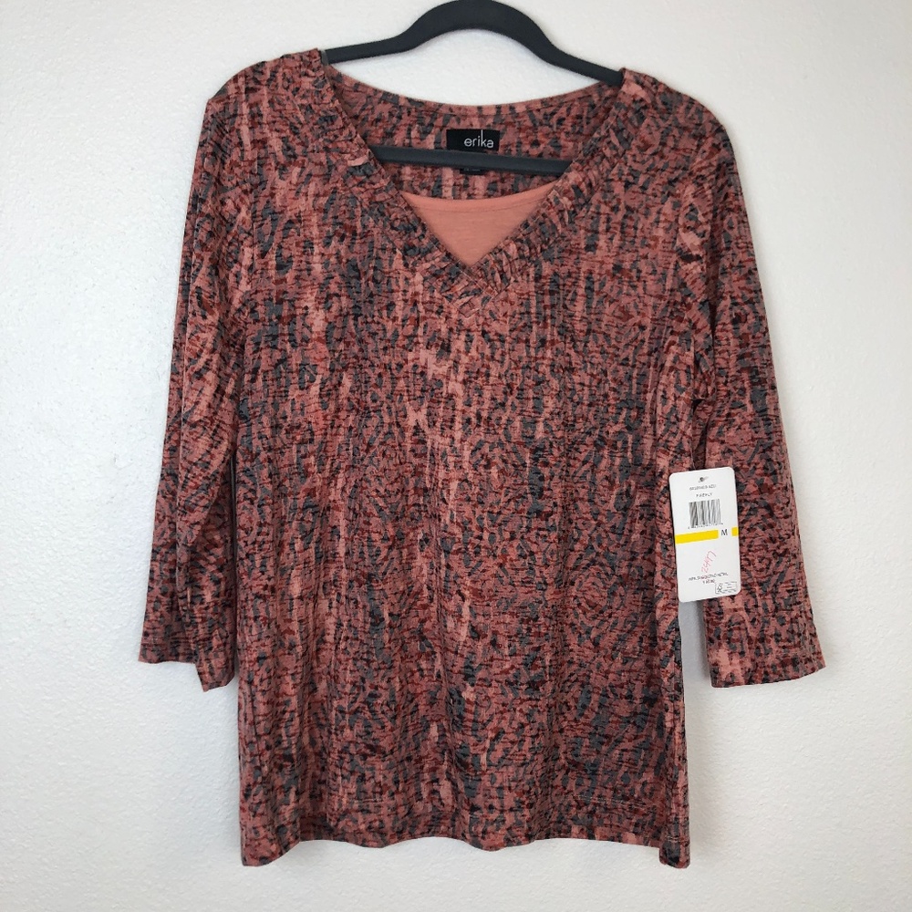 NWT Erika long sleeve top size M
